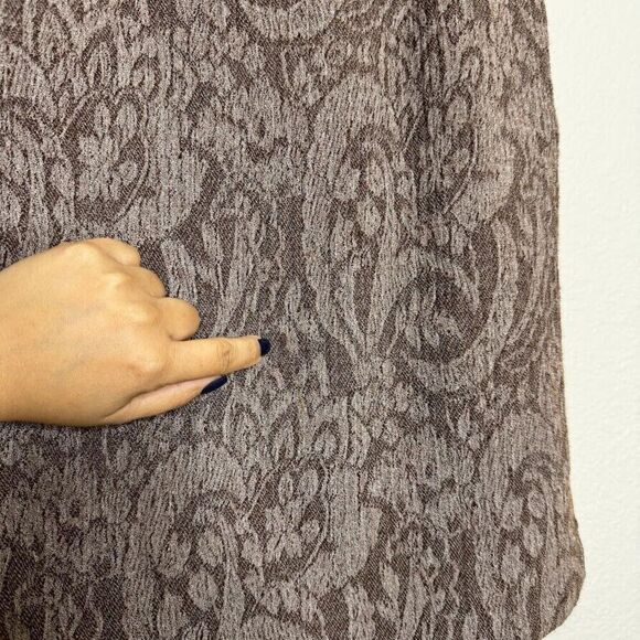 Valentino Skirt S 10 Jacquard Lace Print Brown Pencil Vintage Dark Romantic Goth - Picture 6 of 13